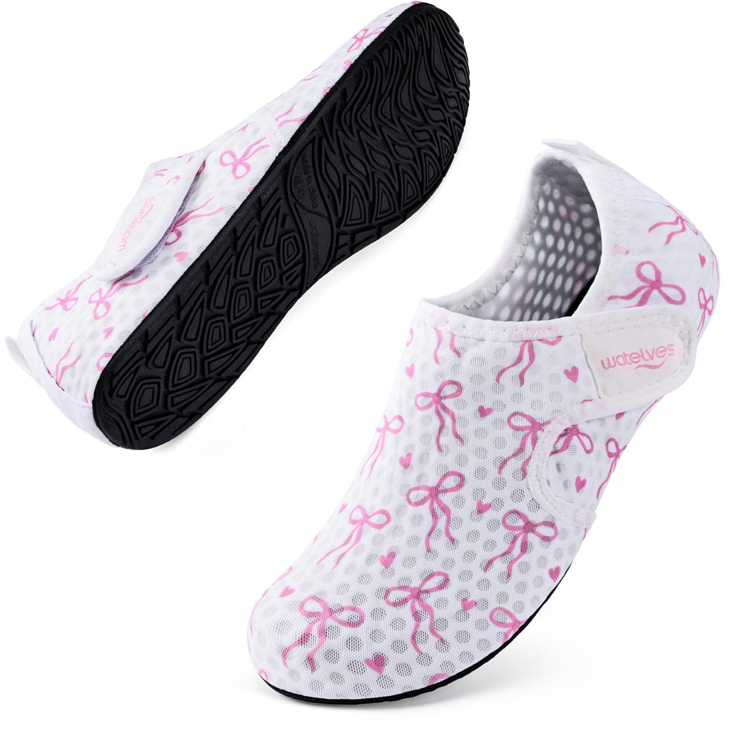 WateLves Water Shoes for Women Men Swim Beach Aqua Socks Quick Dry Barefoot House Slippers Travel Shoes with Adjustable Magic Tape for Pool Diving Boating Yoga Surf