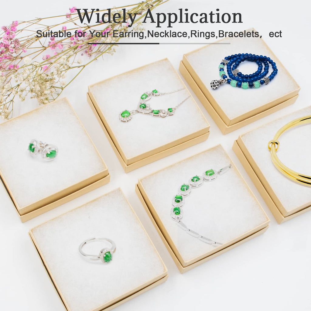 Cardboard Jewelry Black Gift Boxes 20 Pack3.5×3.5×1 inches, its apply to displaying necklaces, rings, bracelets, earrings