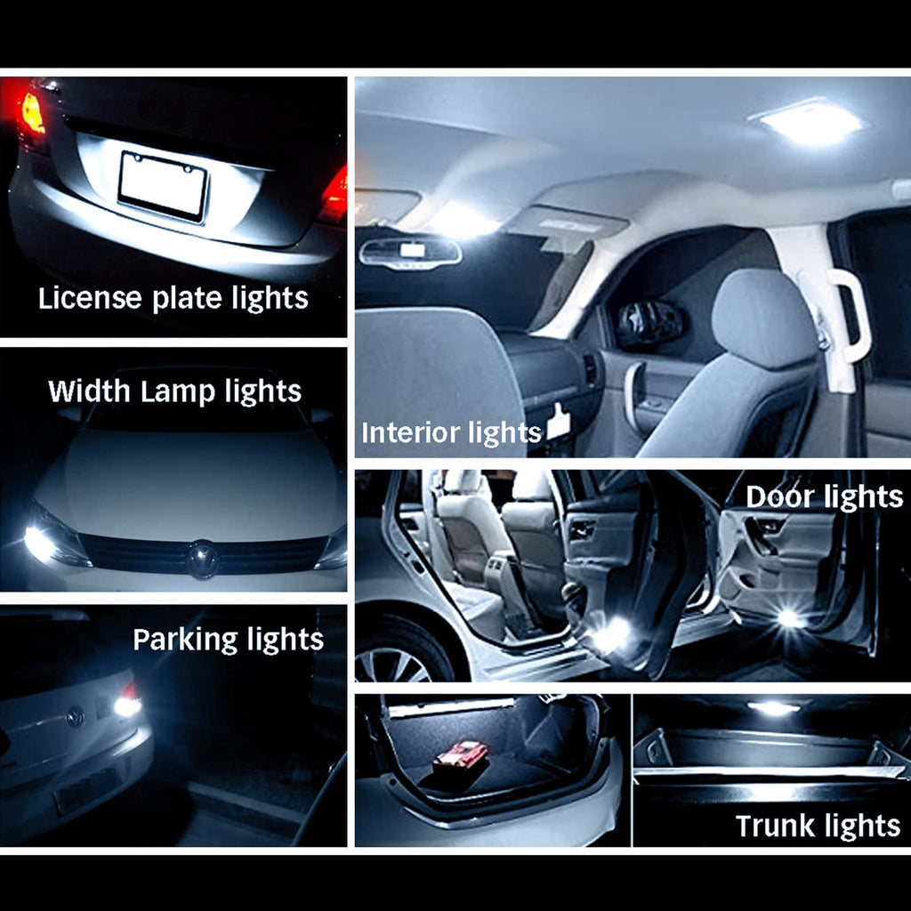 T10 921 194 168 LED Bulbs Cool White 20-Packs, Super Bright 3014 42-SMD LED Replacement 12 Volt RV Camper Trailer Boat Trunk Interior Dome Map License Lights, Backup Reverse Lights