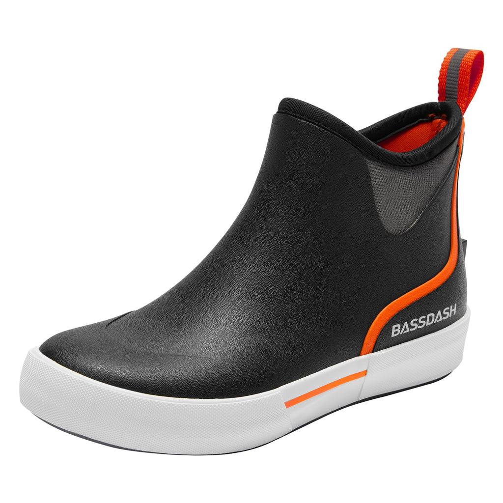 BASSDASH Womens 4.5” Waterproof Deck Ankle Rain Boots Anti-Slip Neoprene Rubber Garden Fishing Boots