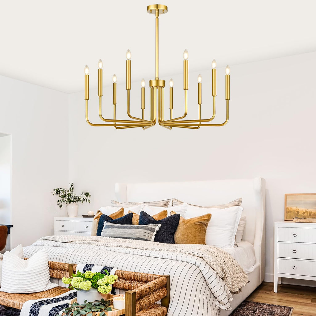 Rustic Black Chandelier, 6-Light Antique Farmhouse Chandelier for Dining Room Lighting Fixtures, Vintage Candle Pendant Light Fixtures Chandeliers for Dining Room Bedroom, Foyer and Living Room