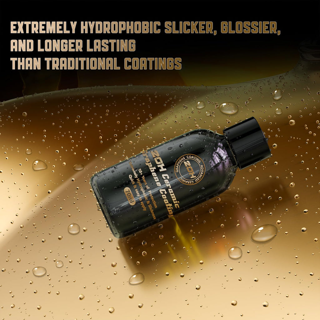 Graphene Ceramic Coating for Cars (17oz) - 12H Ceramic Spray Coating - 24+ Months of Long Lasting Protection - Ultra High Gloss & Shine - Unmatched Slickness - Extremely Hydrophobic