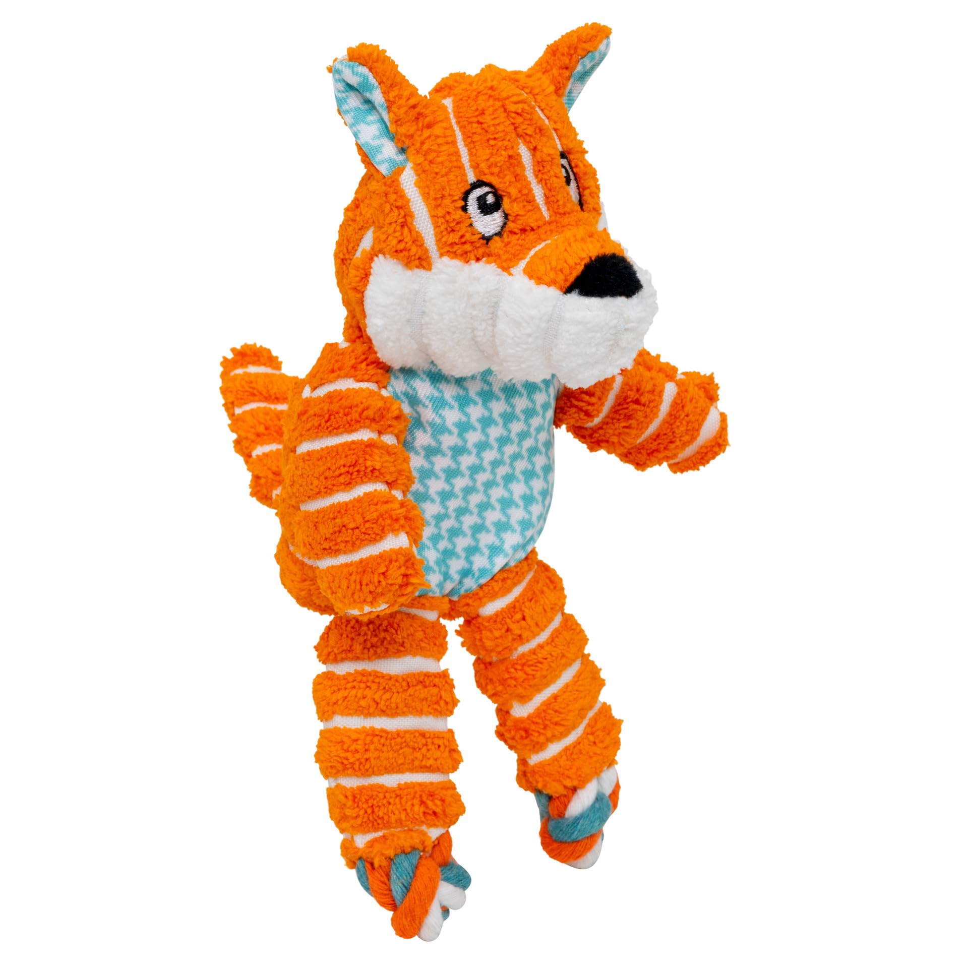KONG Floppy Knots - Durable No‑Stuffing Squeaky Rope & Plush Dog Toy - for Teething, Playing (Bunny, Small/Medium)
