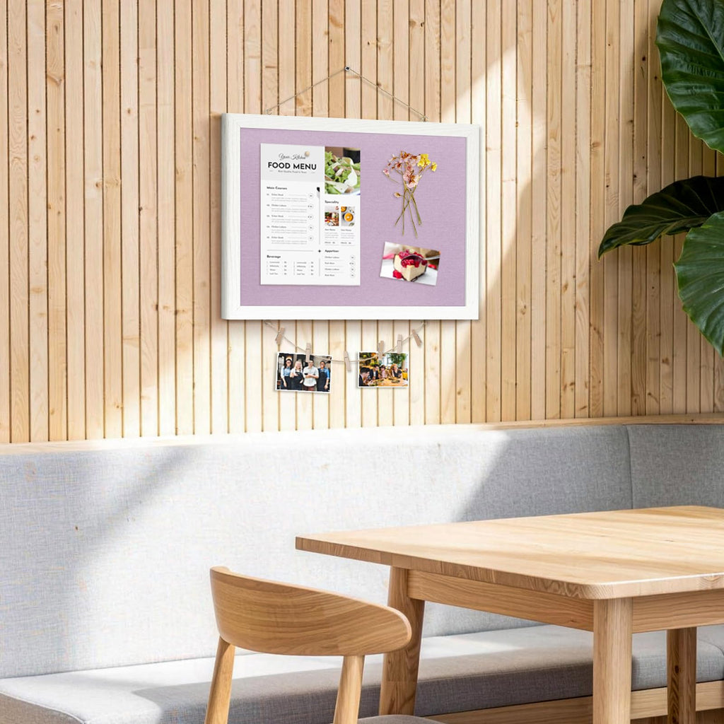 DOLLAR BOSS Black Cork Board with Linen Double-Sided 16''X 12'', Black Cork Boards for Walls, Wood Frame Bulletin Board Hanging Pin Board, Cork Board for Office Home School 1-Pack