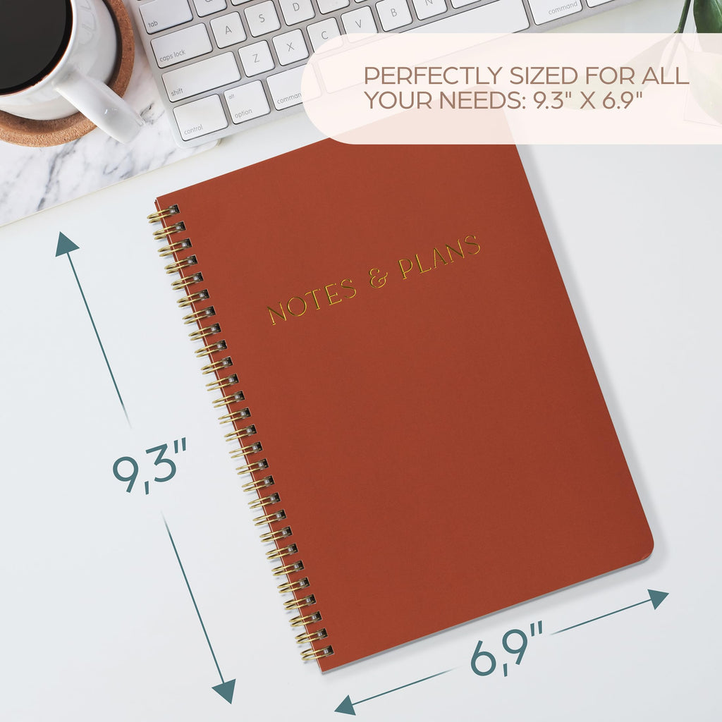 Beautiful Daily Planner And Notebook With Hourly Schedule - Aesthetic Spiral To do List Notepad to Easily Organize Your Tasks And Appointments - Stylish Book And School Or Office Supplies