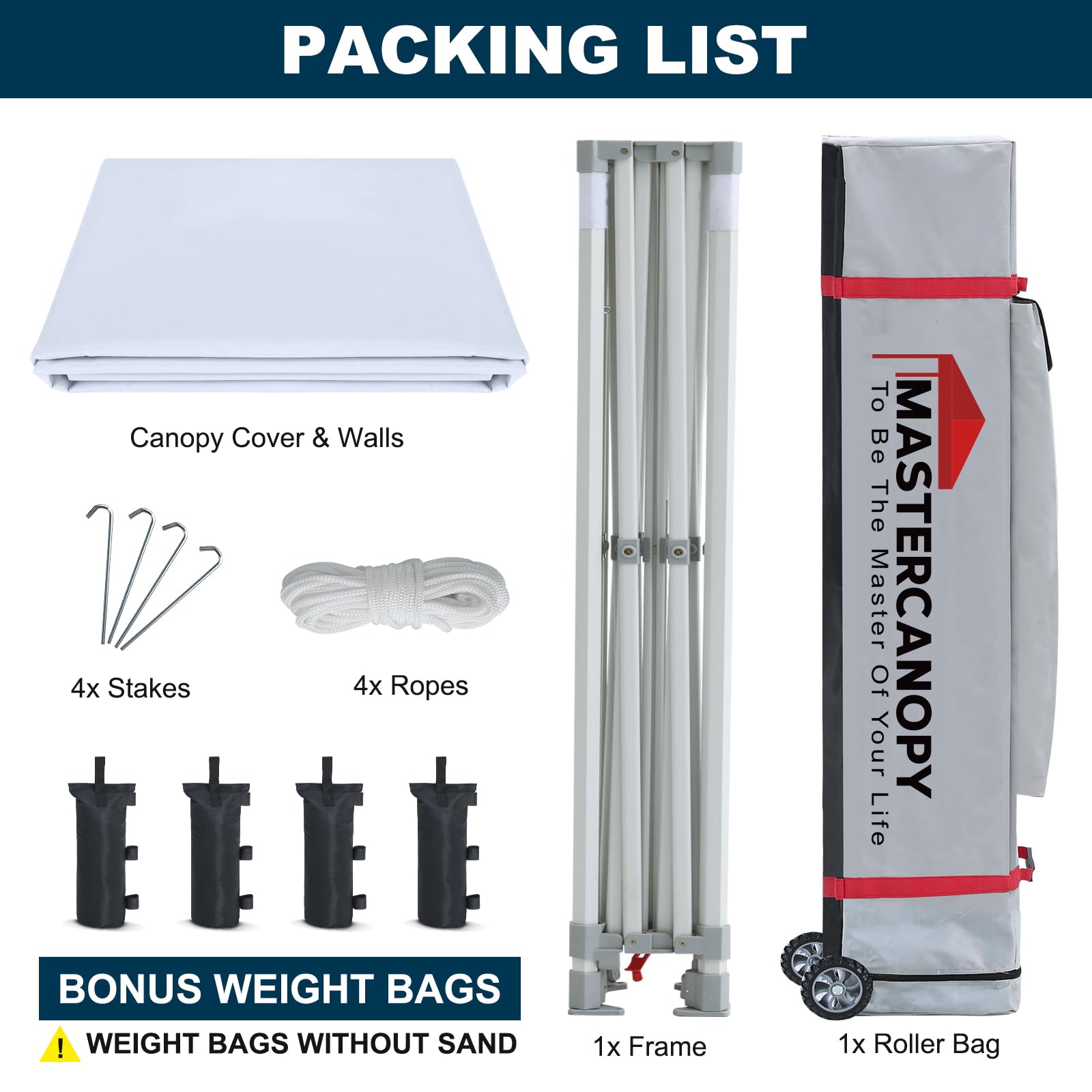 MASTERCANOPY 10x10 Premium Heavy Duty Pop Up Commercial Instant Canopy with Sidewalls(10x10 Blue)