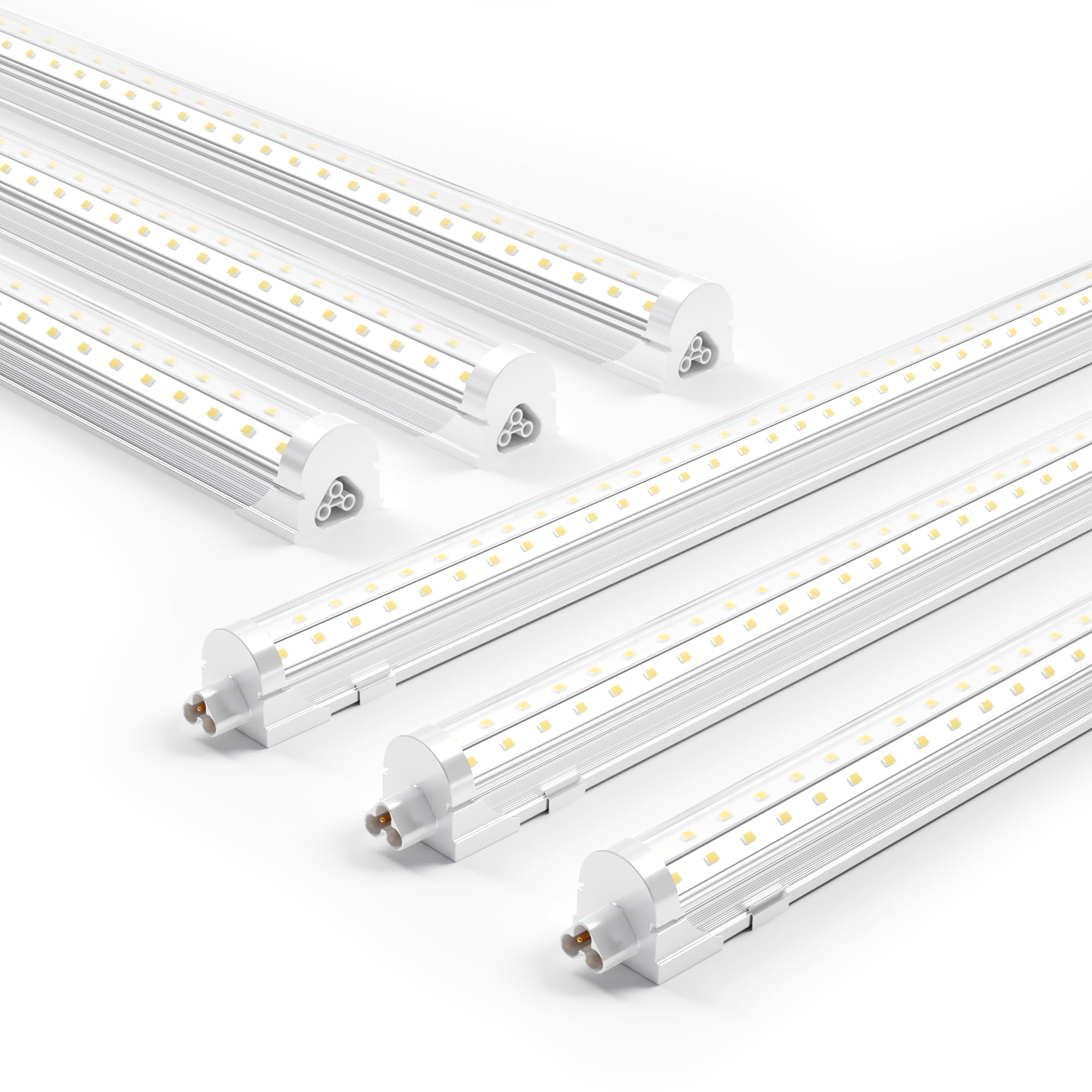 Ensenior 4FT LED Shop Lights - 5000LM 6000K Ultra Bright Daylight, T8 Commercial Bay Lighting, LED Lights for Garage/Shop/Basement, 36W (139 LM/W), Linkable, Plug & Play, ETL & FCC Certified, 4 Pack