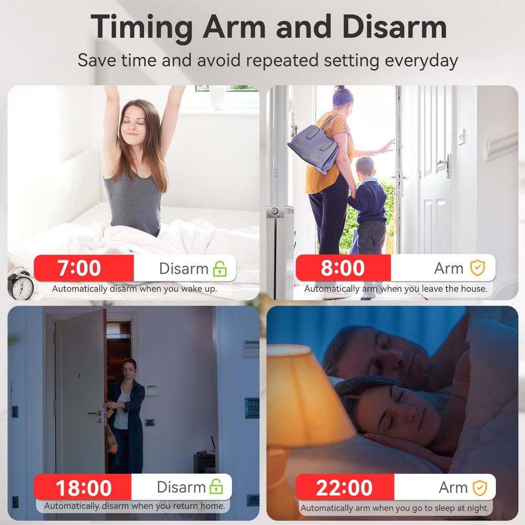 CPVAN WiFi Motion Sensor Alarm, 125dB Smart PIR Motion Detector with Phone App Alerts, Wireless Indoor Home Security Alarm System with Remote, 2.4GHz WiFi, Black