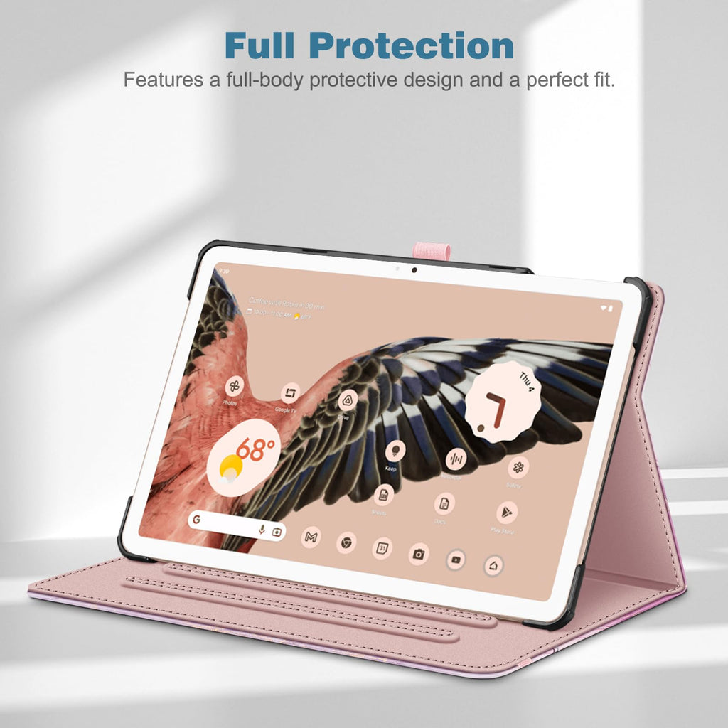 Fintie Case for Google Pixel Tablet 11 Inch 2023 Release, Multi-Angle Viewing Protective Stand Cover with Pocket & Pencil Holder Compatible with Charging Speaker Dock, Gray