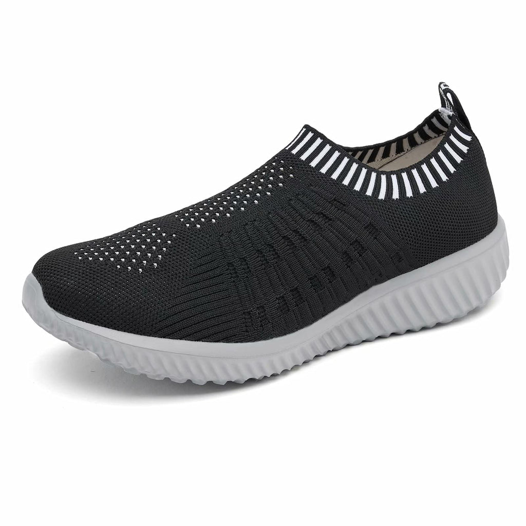 konhill Womens Walking Shoes Slip On Sneakers Breathable Mesh Lightweight Casual Footwear for Daily Commute