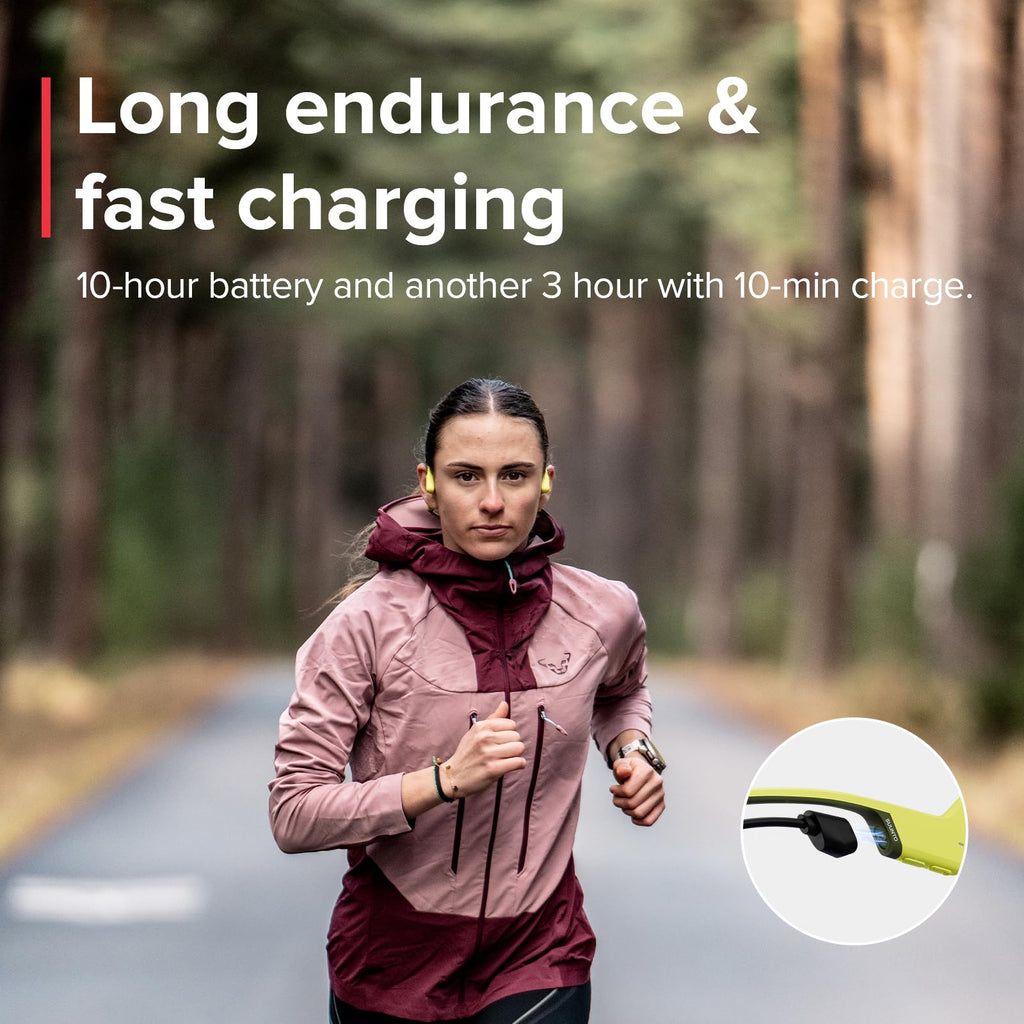 SUUNTO Sonic Open-Ear Bone Conduction Sports Headphone, Bluetooth Wireless Headset w/Enhanced Bass & Multipoint Connection, 10H Playtime w/Fast Charging, Built-in Dual Mics, Waterproof & Lightweight