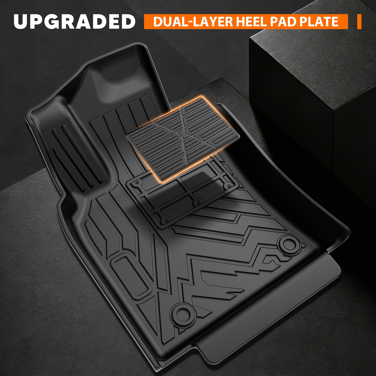 KUST Floor Mats & Trunk Cargo Mat for Toyota RAV4 2019-2025, All Weather Rear Trunk Cargo Liner for RAV4 Accessories TPE Rubber Raised Edge 4PCS