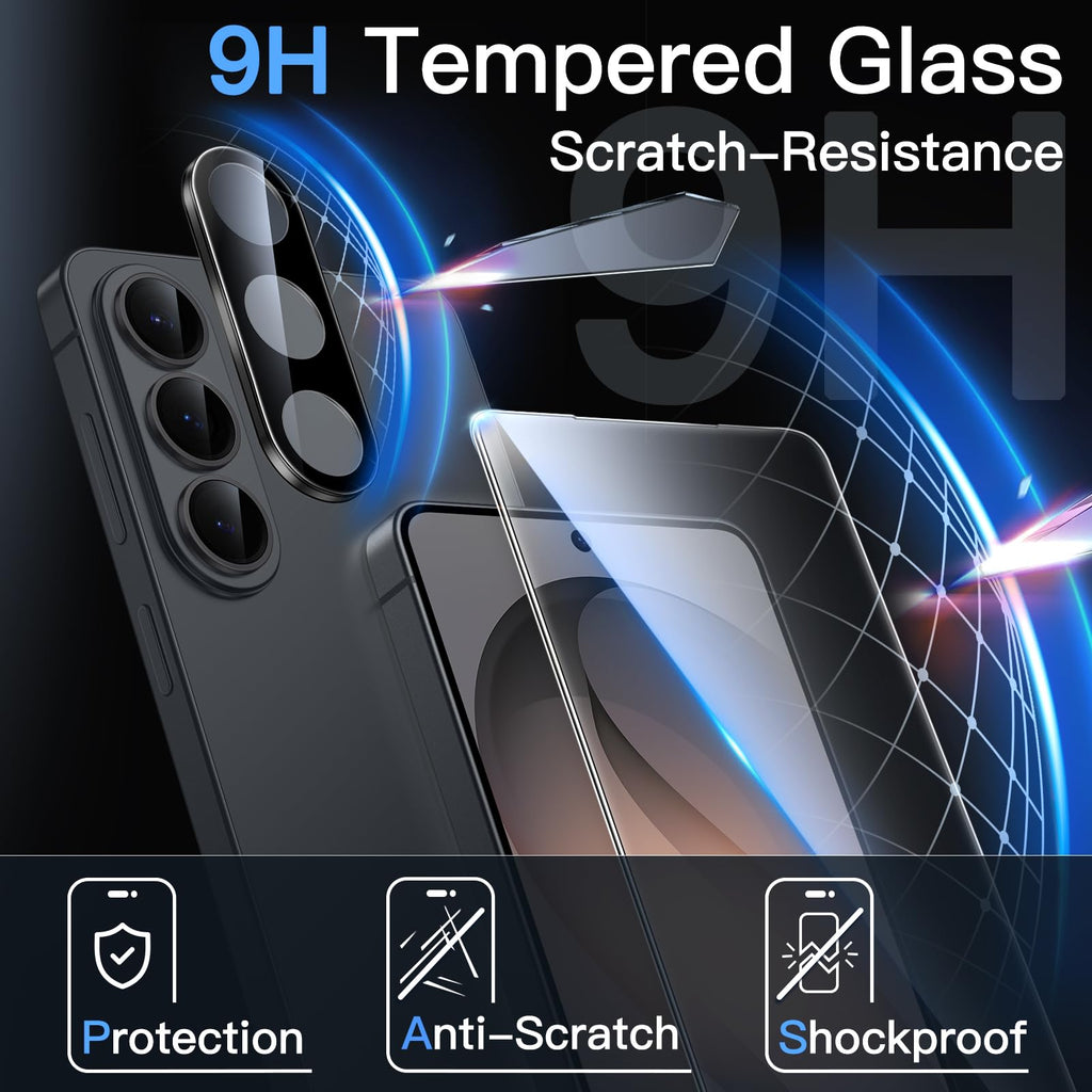 JETech Screen Protector for Samsung Galaxy S20 FE 6.5-Inch with Camera Lens Protector, Tempered Glass Film, Fingerprint ID Compatible, HD Clear, 2-Pack Each