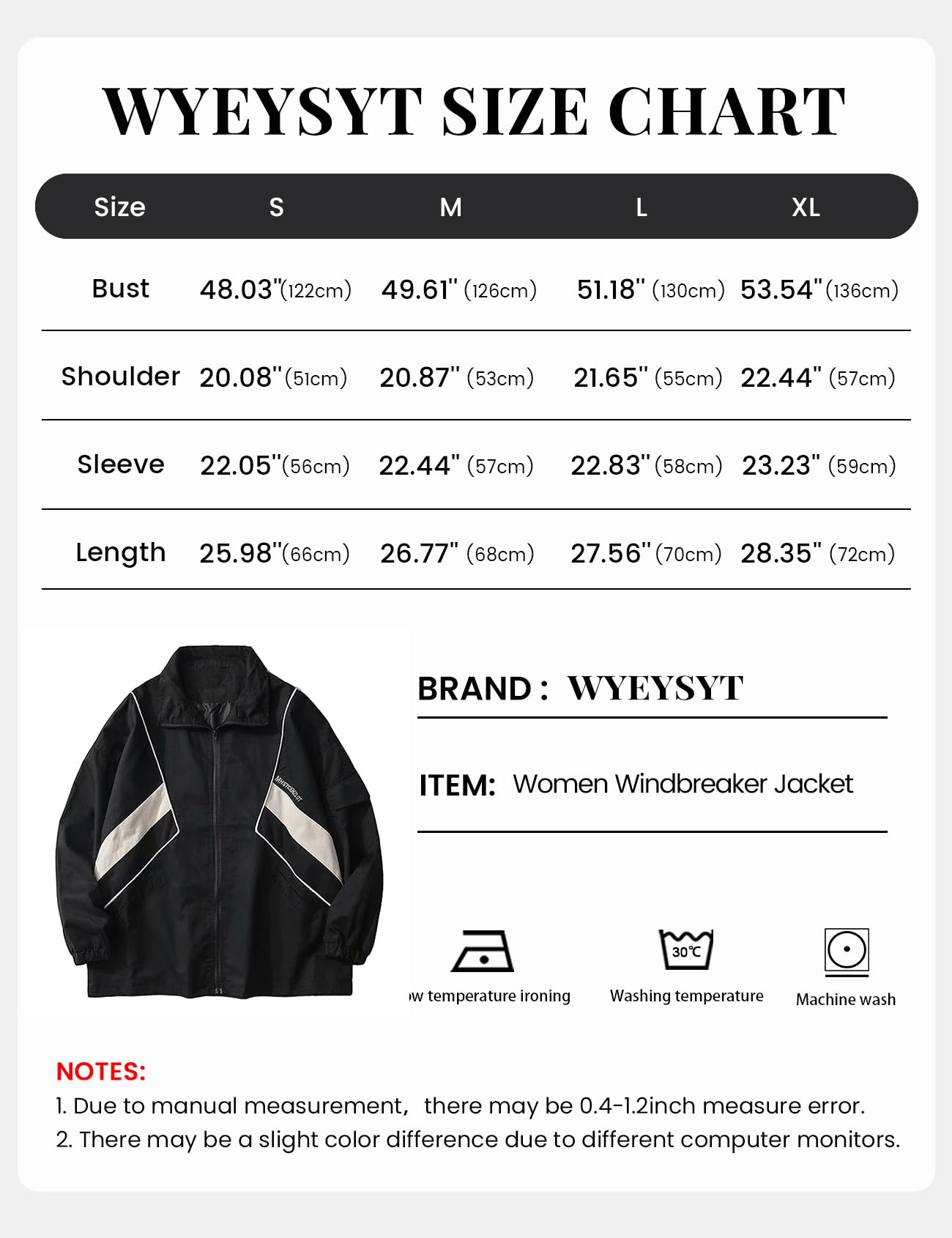 Wyeysyt Women Windbreaker Jacket Y2k Varsity Jackets Oversized Vintage 90s Jacket