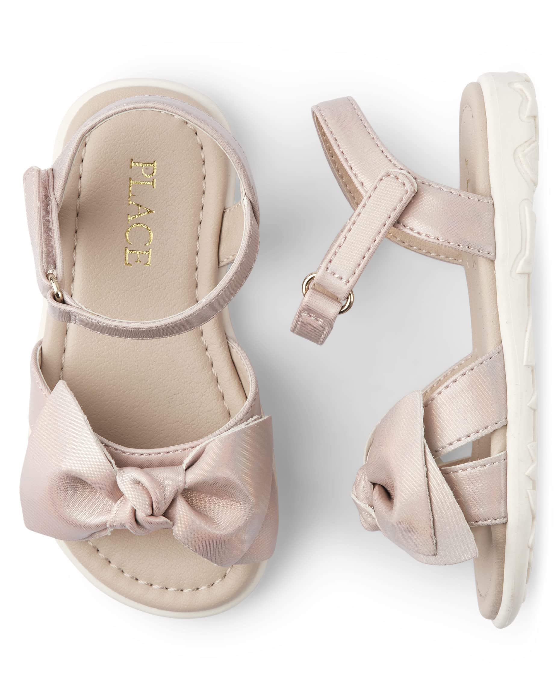 The Children's Place Baby Girls' Baby Girls and Toddler Flat Sandals With Adjustable Ankle Strap
