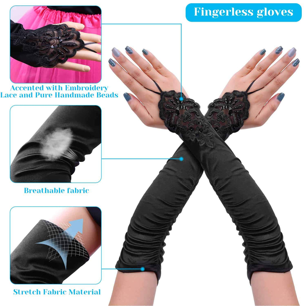 Cridoz Flapper Accessories for Women - 1920s Gatsby & Roaring 20s Style