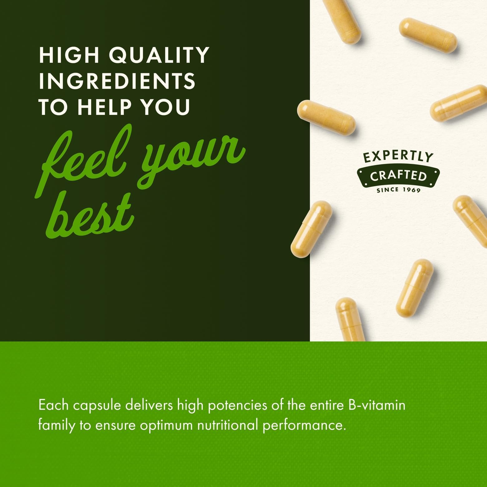 Swanson Balance B-50 High-Potency B Vitamin Complex for Busy Adults Seeking Immune, Heart, and Nervous System Support (100 Capsules)