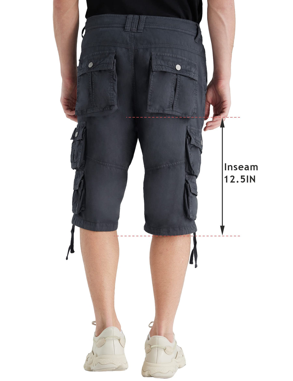 YGREYG Mens Cargo Shorts Long Capri Below The Knee Shorts 3/4 Relaxed Fit Long Shorts with Pockets