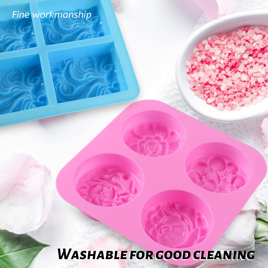 Sakolla 2 Pack Insect Silicone Soap Molds, 6-Cavity Dragonfly Butterfly Ladybug Shape Silicone Molds for Soap Making, DIY Baking Mold for Lotion Bars, Chocolate, Candy, Muffin, Biscuit, Cookie Pans