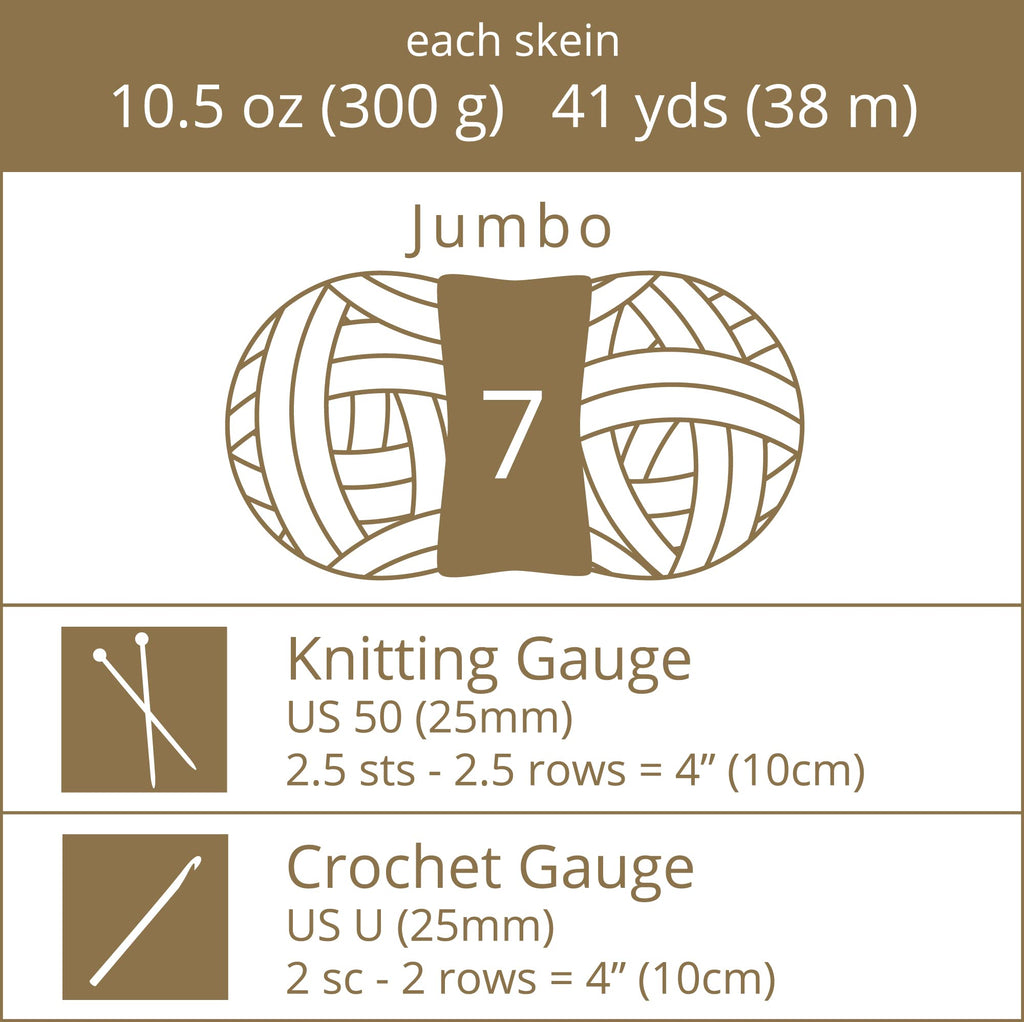 Crafted By Catherine Chunky Chenille Yarn - 2 Pack (8 oz / 227 g, 31.7 Yards Each Skein), Beige, Gauge 7 Jumbo