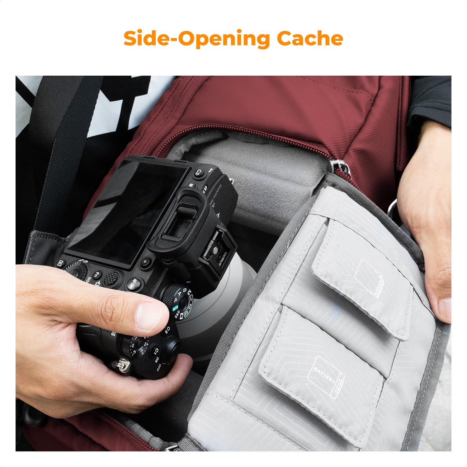 K&F CONCEPT Camera Backpack, Camera Bags for Photographers Dslr Cameras Compatible for Canon Nikon Sony DJI Mavic Drone, 20L Large Capacity Bag Cover 15.6 Inch Laptop Camera Cases with Raincover