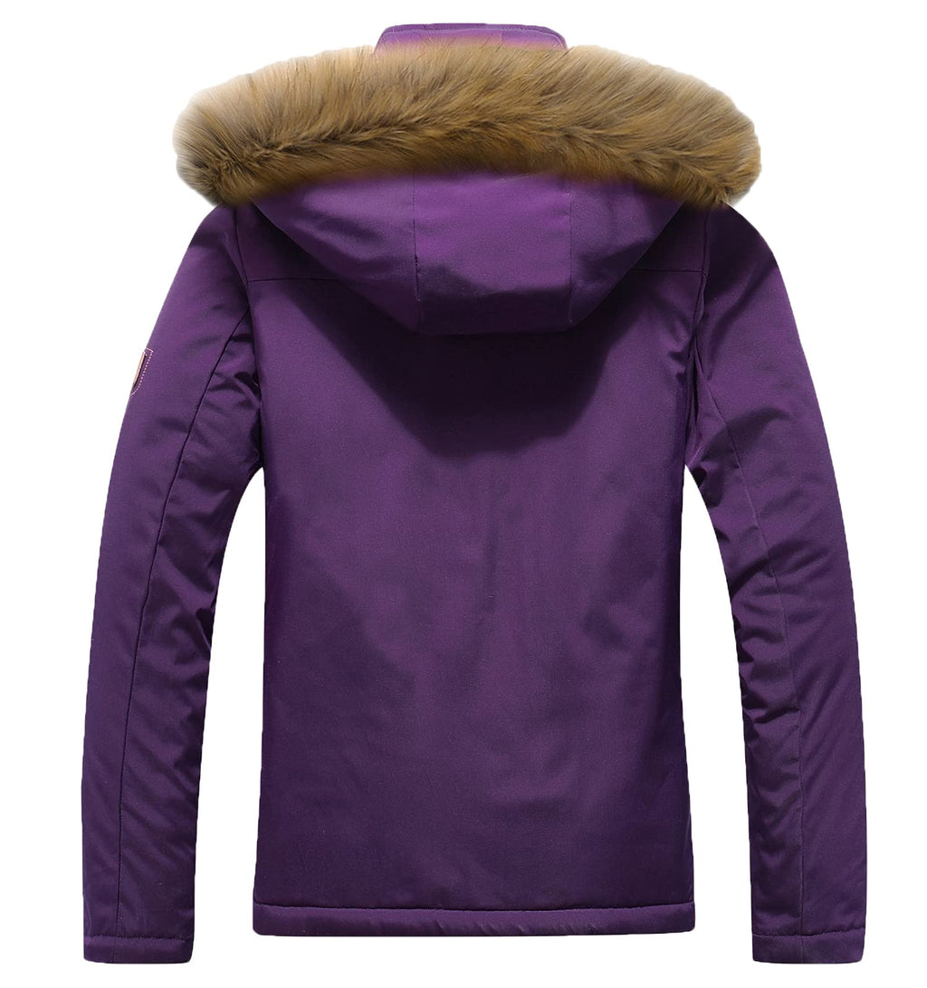 MOERDENG Women's Waterproof Ski Snow Jacket Winter Warm Hooded Snow Coat Mountain Windproof Ski Jacket For Women