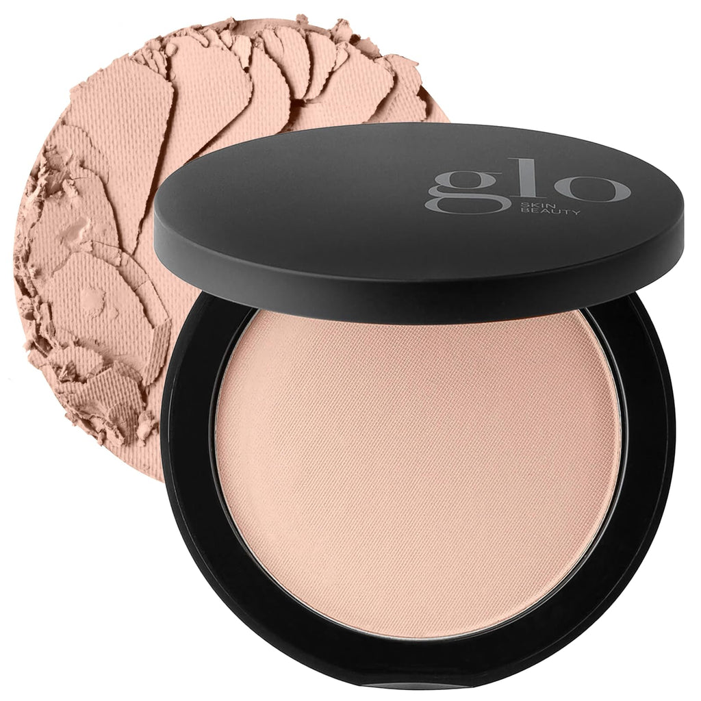 Glo Skin Beauty Pressed Base Powder Foundation, Beige – Buildable Sheer to Full Coverage, Long Wear Face Powder Compact, Pressed Powder Makeup for Smooth, Semi-Matte Finish