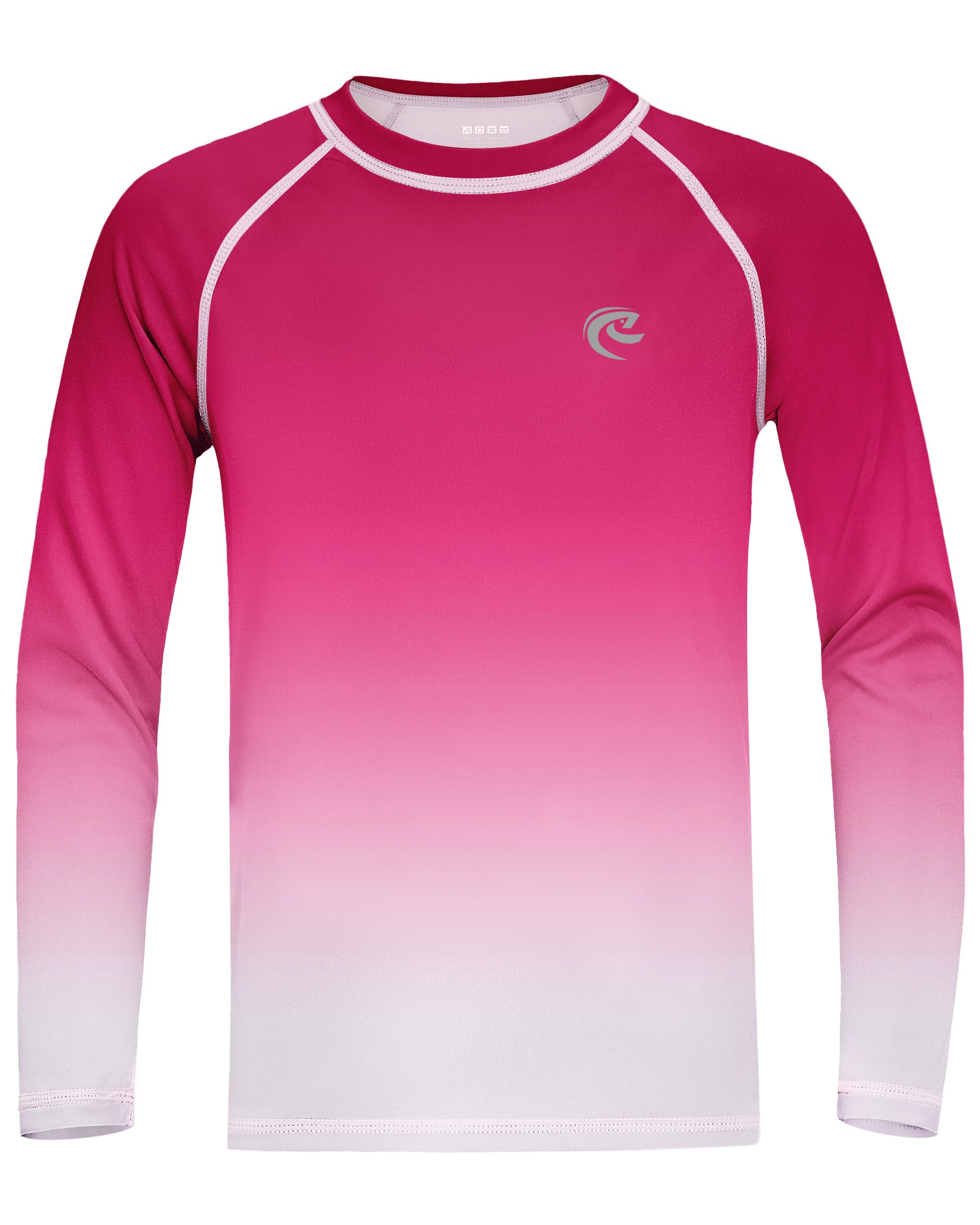 Boys UPF 50+ Swim Shirt Long Sleeve, 1 or 2 Pack UV Sun Protection Rash Guard, Youth Kids SPF Water Shirts for Beach Surf
