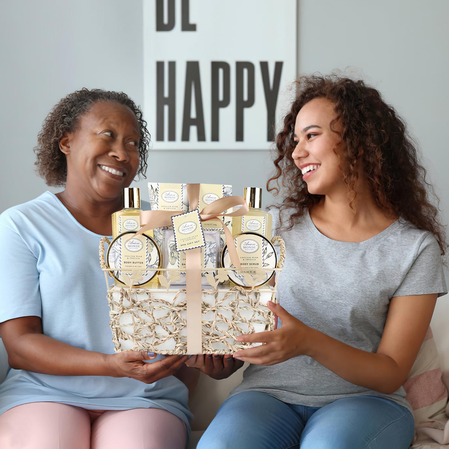 Spa Gift Baskets - Coconut Vanilla Bath Gift Set for Women, Relaxing Spa Kit with Bath Bombs, Body Lotion and Body Scrub, Birthday Gifts for Women, Christmas Spa Gifts for Mom