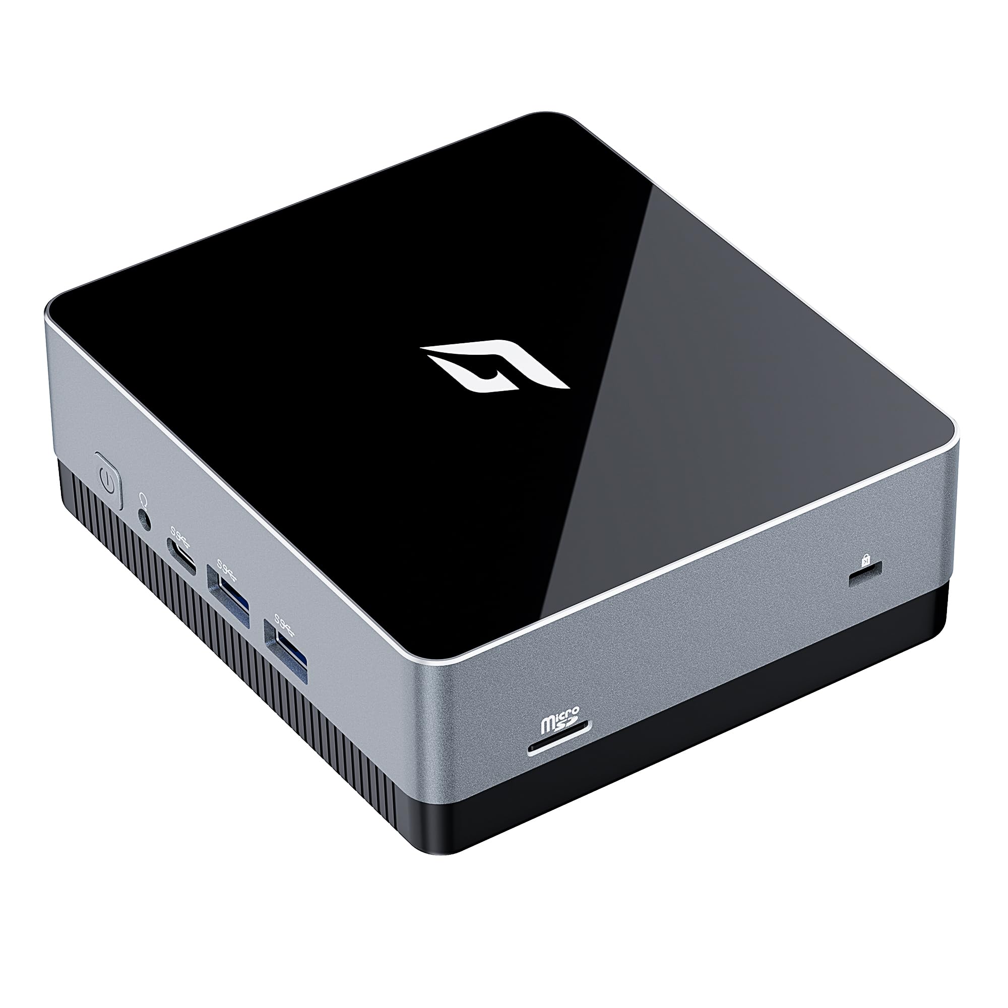 CyberGeek Nano J1 Linux Mini PC, Intel N5095A Quad-Core, 4GB RAM, 128GB PCIe SSD, 4K Dual Display, WiFi, Type-C, RJ45, VESA, Ubuntu OS