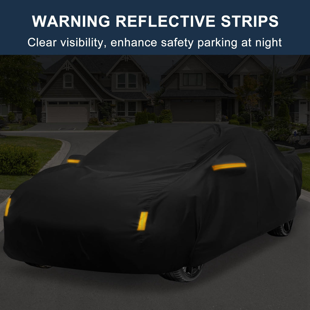 X AUTOHAUX Car Cover for Mini Cooper 2DR 2002-2021 210D-PU Outdoor Full Car Cover All Weather with Door Zipper