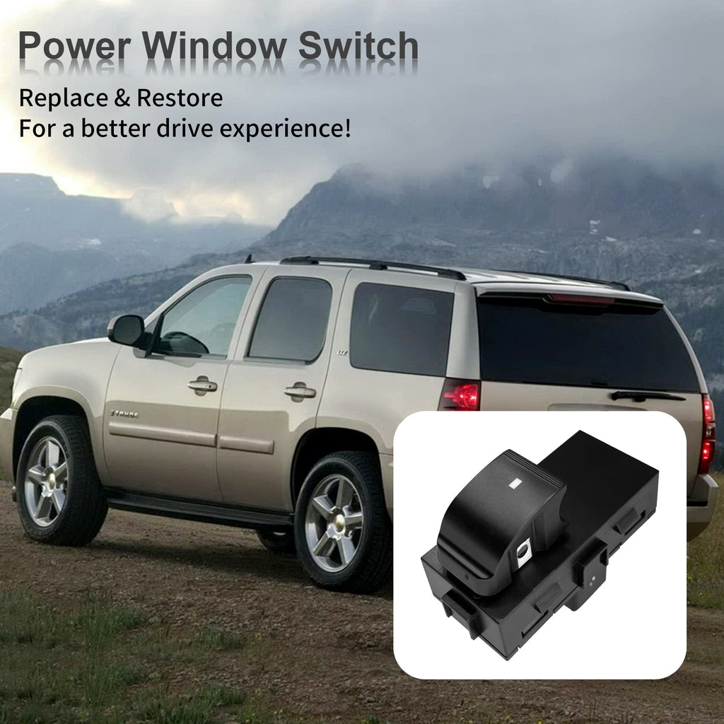 Power Window Switch Passenger Front Right, Rear Left or Right | Window Buttons | Fits GMC Acadia, Sierra, Chevy Silverado, Tahoe & More Year Model 2006-2015 | #22895545, 15888174