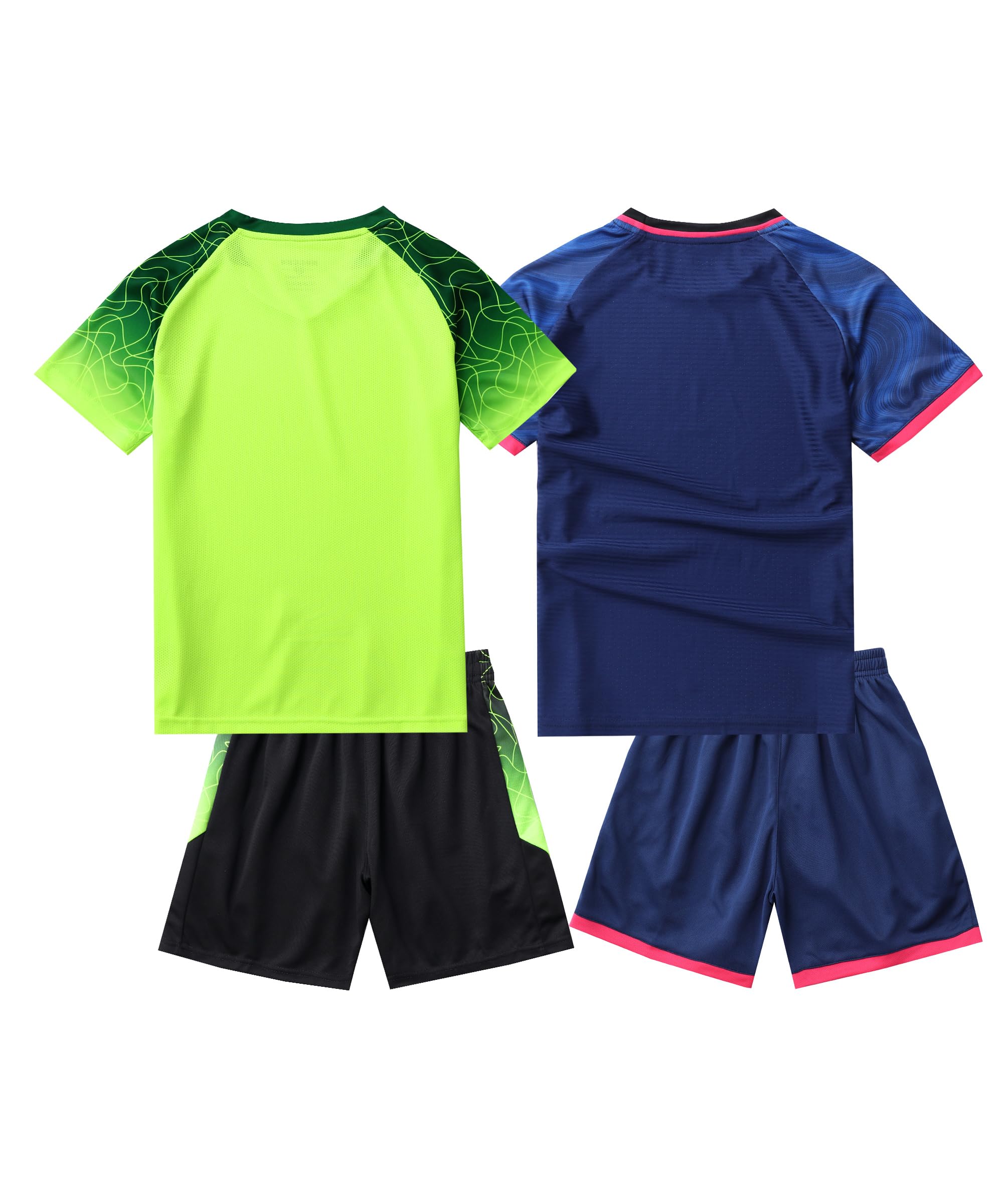 M2C Boys 2-Pack Jersey Soccer Knit Set Sport Team Uniform Shirt and Shorts
