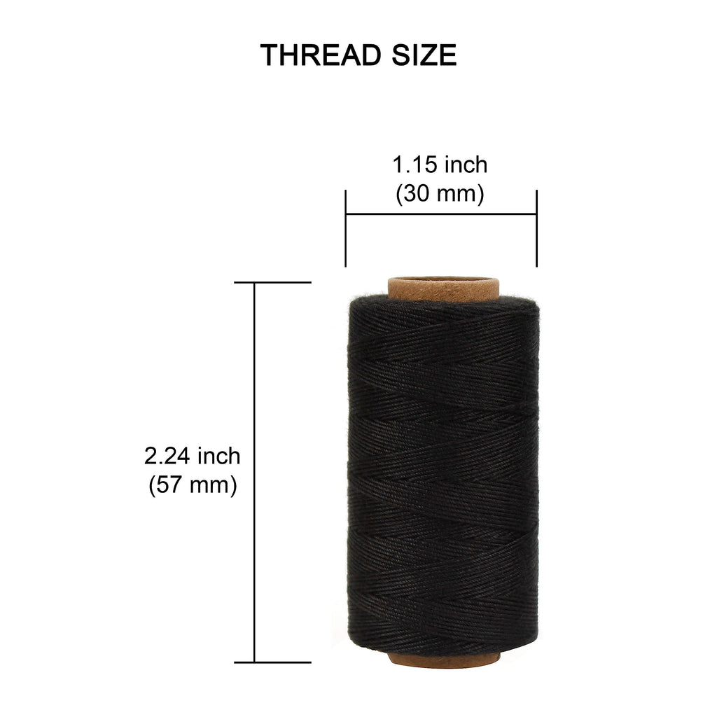 Lusecarl Polyester Thread 110 Yards Each Spool for Hair Extensions 3 Rolls Hair Weave Sewing Threads for Hand Sewing, Hair Extensions, Making Wigs DIY (3 Thread, Black)