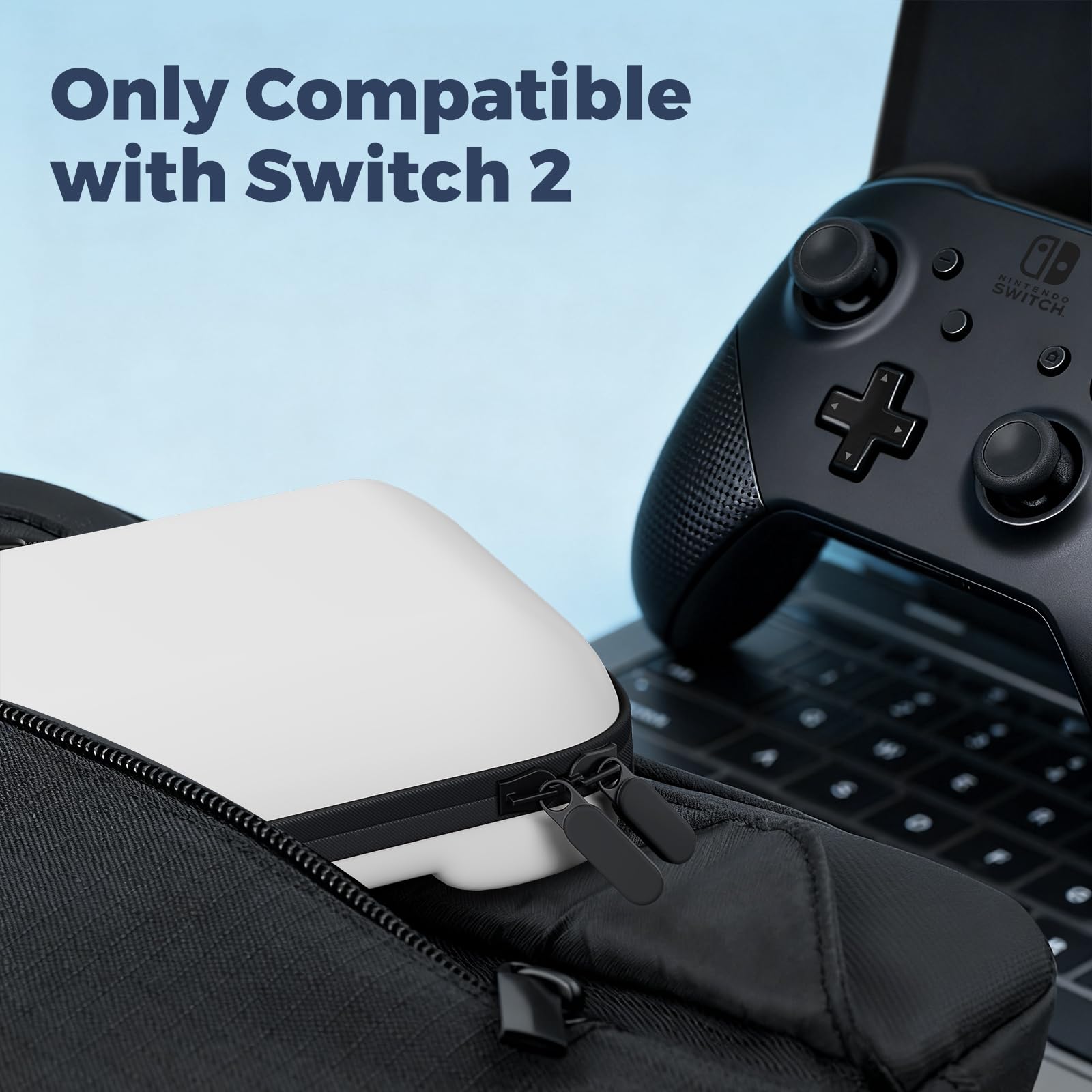 ProCase Carrying Case for Nintendo Switch 2 (2025) with 24 Game Card Slots, Hard Portable Travel Case Storage Bag Protective Pouch for 2025 Nintendo Switch 2 Console AC Adapter & Accessories -Black,L