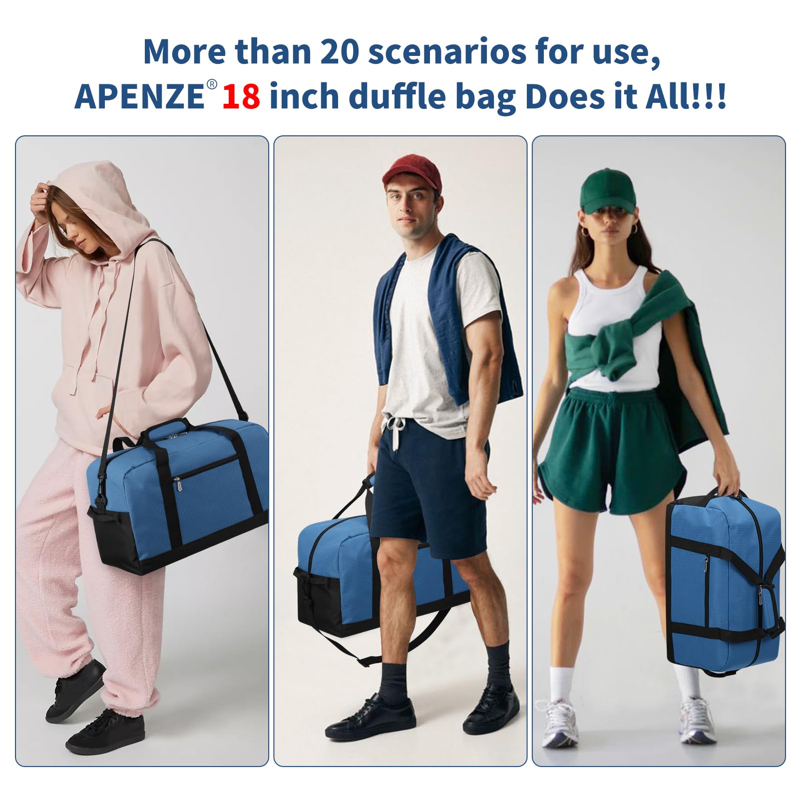 Apenze Small Gym Bag Carry On Bag - 12 in Mini Duffle Bag Lightweight for Overnight Travel(Camouflage)