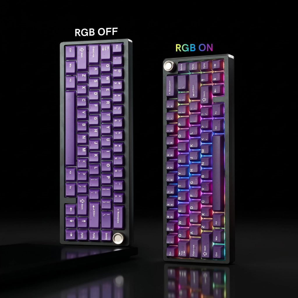dagaladoo Black Topographic keycaps Double Shot PBT keycaps Shine Through Keyboard Keys Side Printed Key caps Cherry Profile Custom keycap Set for100%, 75%, 65%, 60% US Layout Mechanical Keyboard