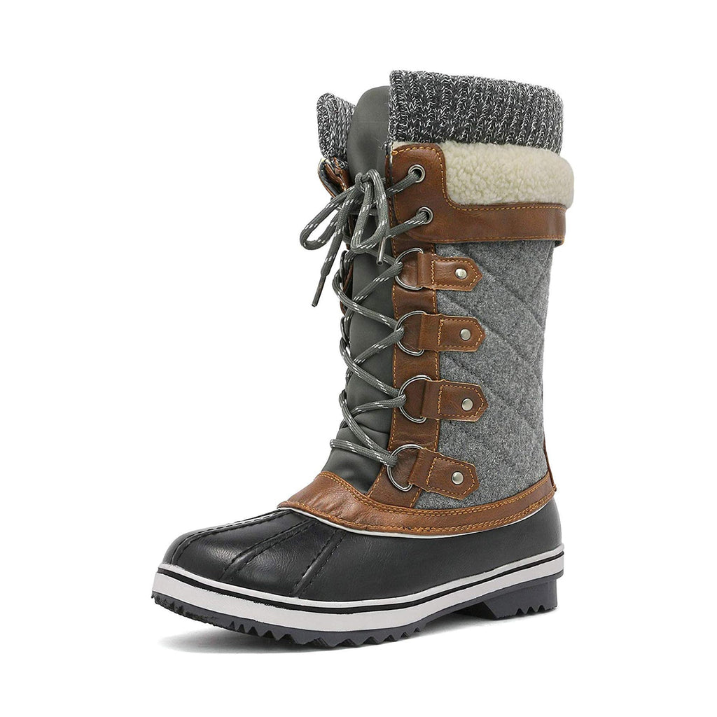 DREAM PAIRS Women's Mid-Calf Waterproof Winter Snow Boots