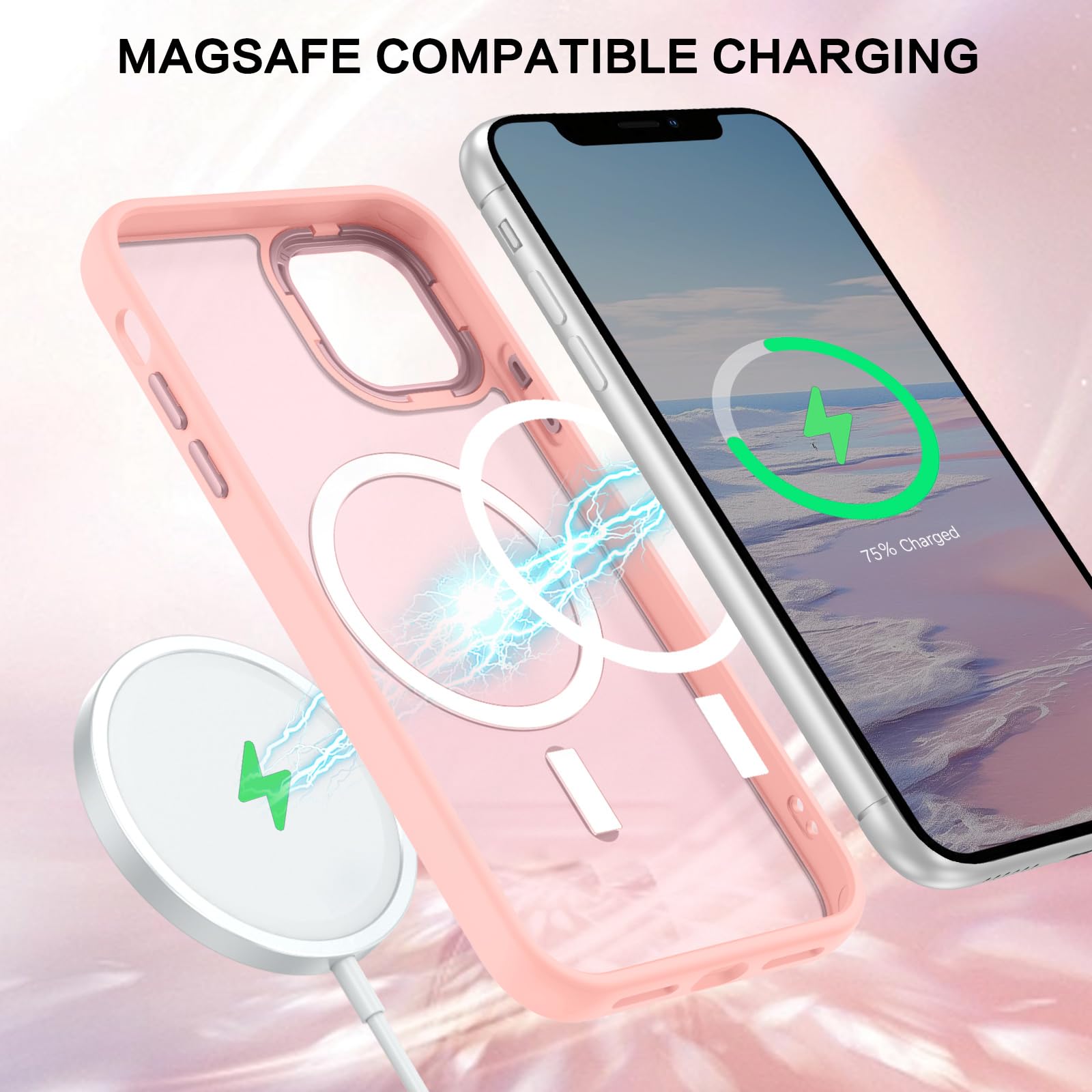 BENTOBEN for iPhone 11 Pro Case 2019 [Compatible with Magsafe] Translucent Matte Magnetic Phone Case iPhone 11 Pro 5.8" Slim Thin Shockproof Bumper Women Men Protective Cases Cover, Black