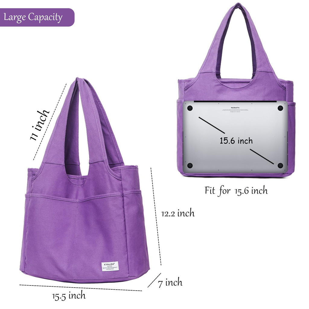 KYALOU Utility Large Tote Bag, Women Casual Shoulder Bags for Work School Gym Beach Travel Shopping Grocery | Utility