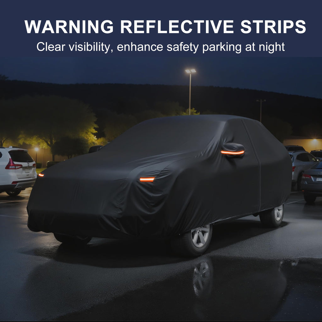 X AUTOHAUX Car Cover for Mini Cooper 2DR 2002-2021 210D-PU Outdoor Full Car Cover All Weather with Door Zipper