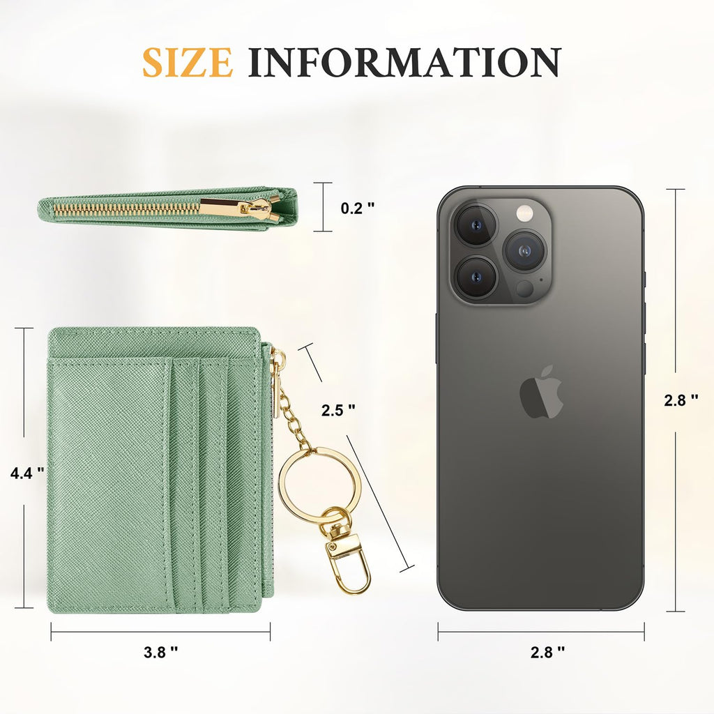 Sodsay Card Case Slim Front Pocket Wallet for Women Credit Card Holder with Keychain | Slim, Credit Card Holder, Front Pocket, with Keychain | Slim