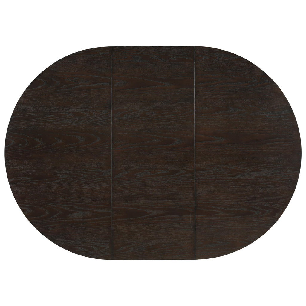 LUMISOL Round Dining Table for 4-6 People, 41"-57" Extendable Kitchen Table with 16" Removable Leaf for Small Places, Kitchen, Dining Room, Espresso