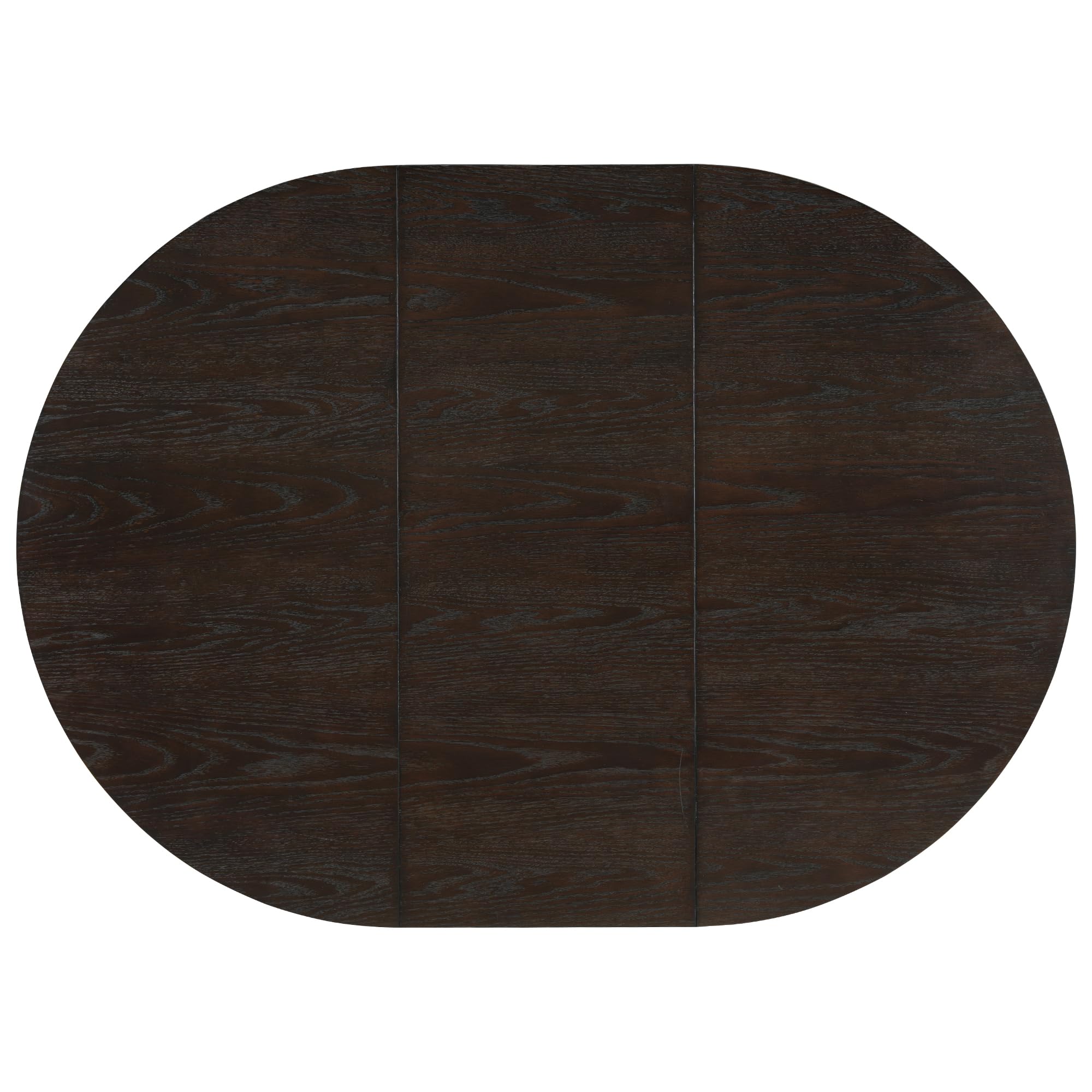 LUMISOL Round Dining Table for 4-6 People, 41"-57" Extendable Kitchen Table with 16" Removable Leaf for Small Places, Kitchen, Dining Room, Espresso