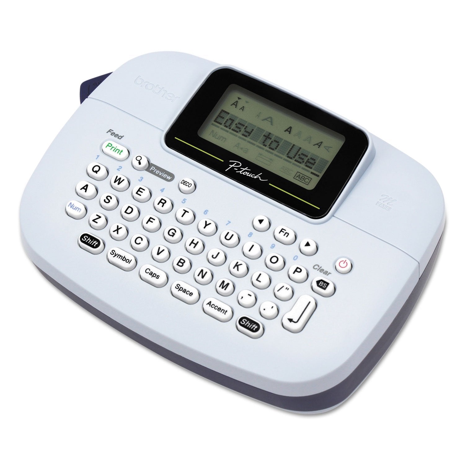 Brother P-Touch Professional Label Maker PTM95 with 9 Type Styles and 8 Deco Patterns for Small Business, Home Office Organization, and Storage Labels - Portable Handheld Design with QWERTY Keyboard