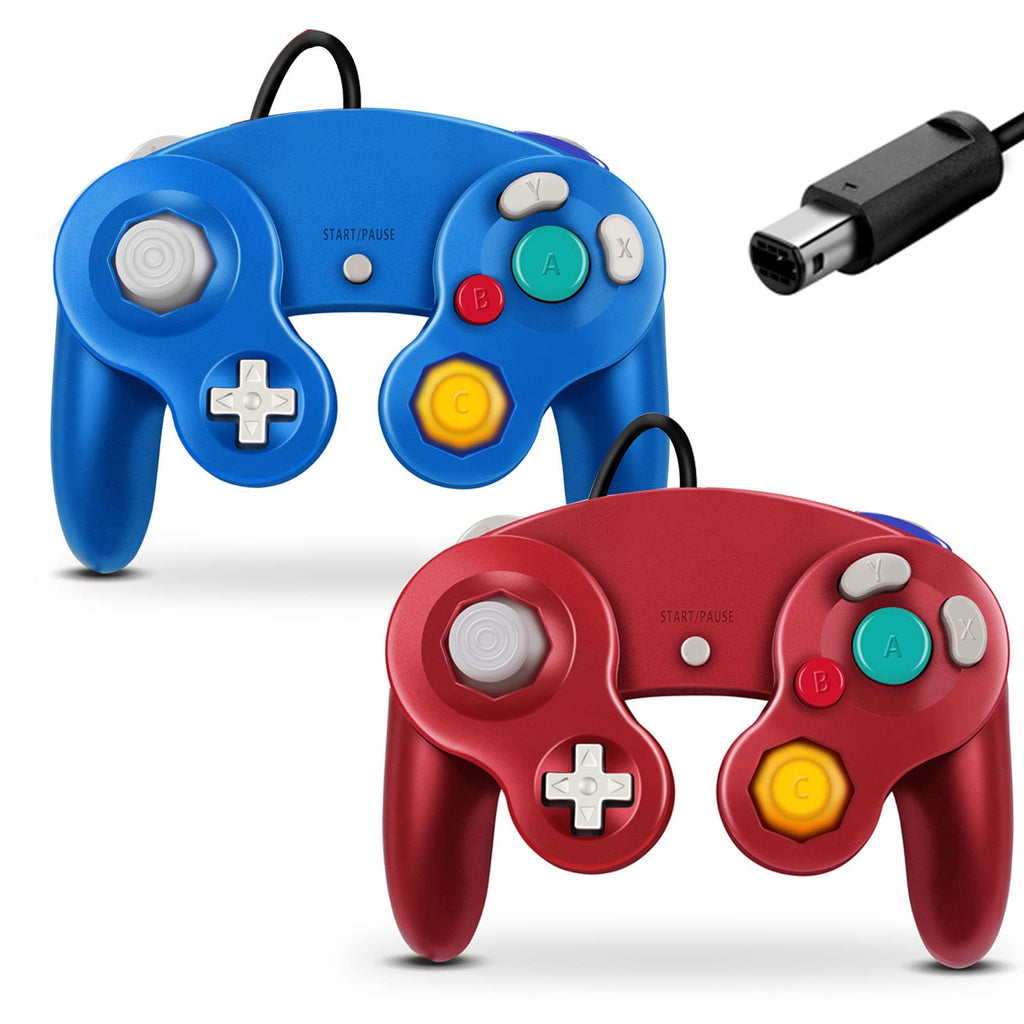 FIOTOK Gamecube Controller, Classic Wired Controller for Wii Nintendo Gamecube (Black)