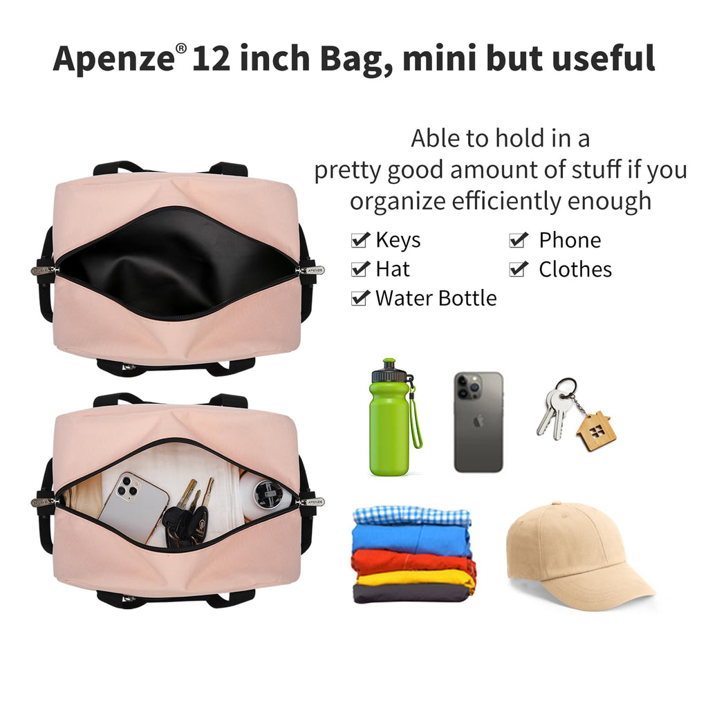 Apenze Small Gym Bag Carry On Bag - 12 in Mini Duffle Bag Lightweight for Overnight Travel(Camouflage)