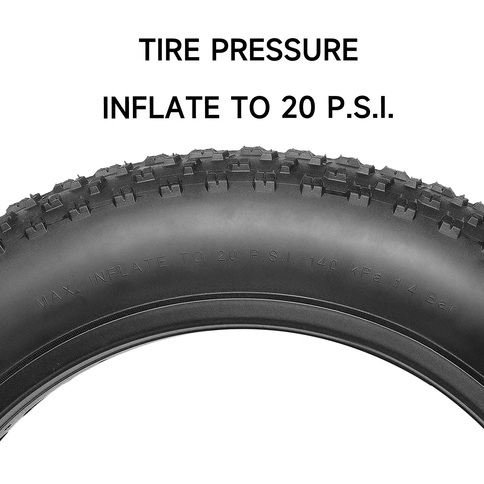 Hycline Fat Bike Replacement Tire: 20x4.0/26x4.0 Inch High-Performance Wear-Resistant Folding MTB Bicycle Tires, All-Terrain High-Density for Street or Trail Riding