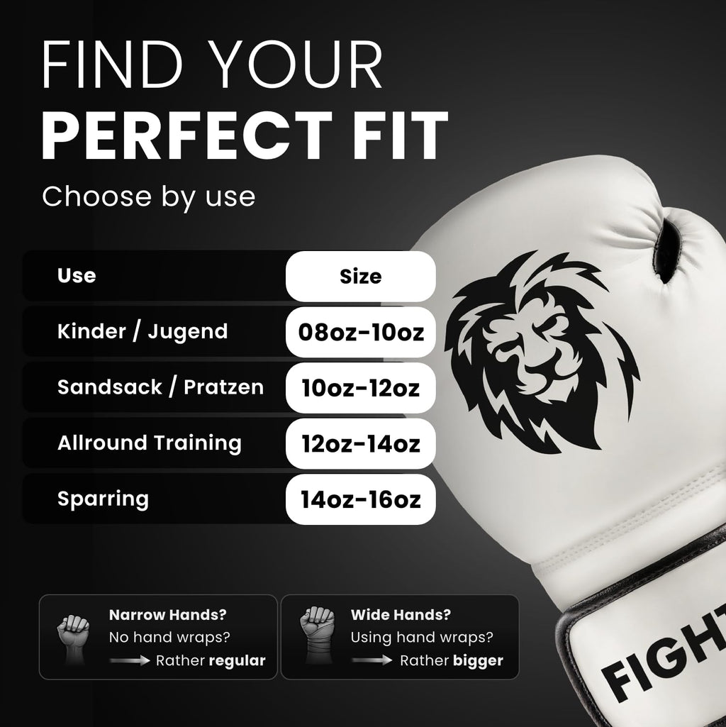 FIGHTR® Boxing Gloves - Maximum Protection & Stability | Boxing Gloves for Boxing, MMA, Muay Thai & Kickboxing | Sizes 8-16 oz