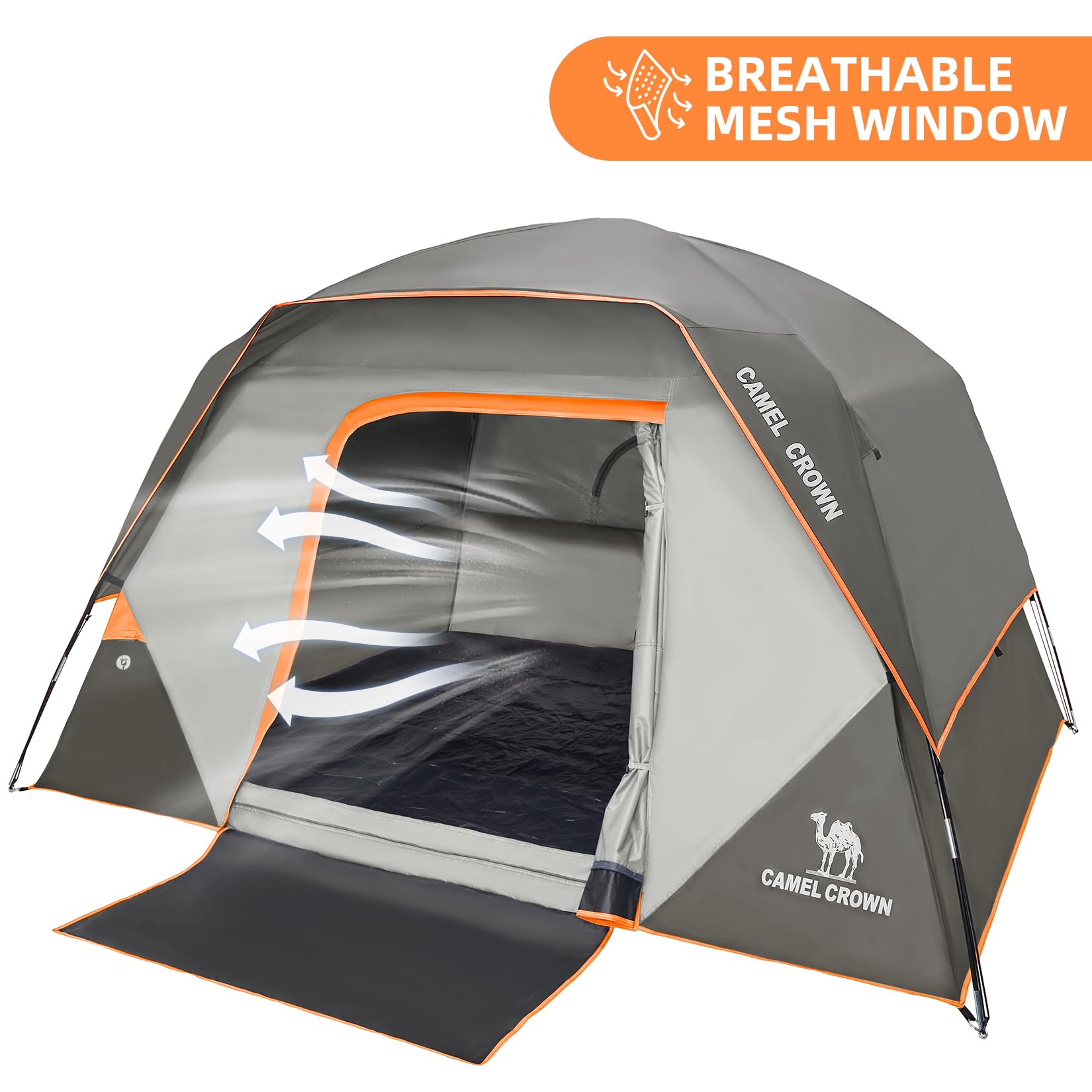 CAMEL CROWN Tents for Camping 4/6 Person Tent Waterproof Easy Setup Backpacking Tents